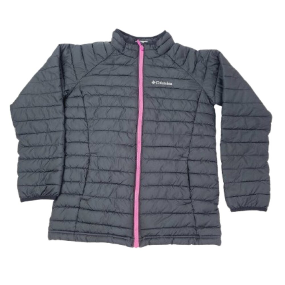 Columbia Girls' Black Long‎ Sleeve Full Zip Quilted Powder Lite Puffer Jacket L